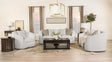 Rainn Rainn 3-piece Boucle Upholstered Sloped Arm Sofa Set Latte 509171-S3 - Ella Furniture