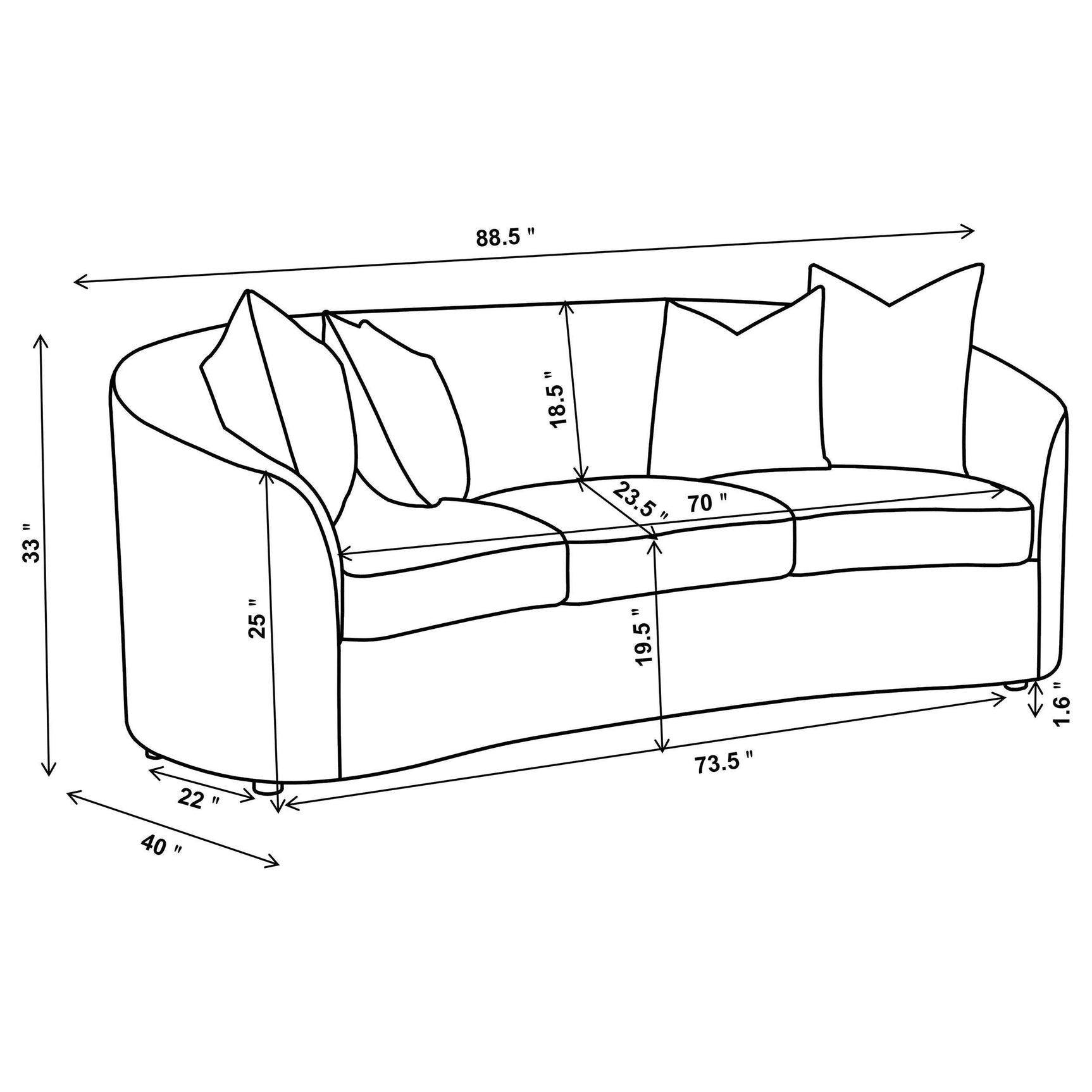 Rainn Rainn 3-piece Boucle Upholstered Sloped Arm Sofa Set Latte 509171-S3 - Ella Furniture