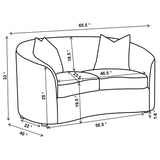 Rainn Rainn 3-piece Boucle Upholstered Sloped Arm Sofa Set Latte 509171-S3 - Ella Furniture