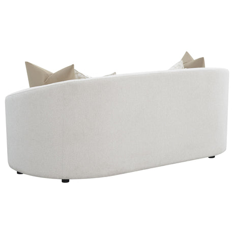 Rainn Rainn 3-piece Boucle Upholstered Sloped Arm Sofa Set Latte 509171-S3 - Ella Furniture