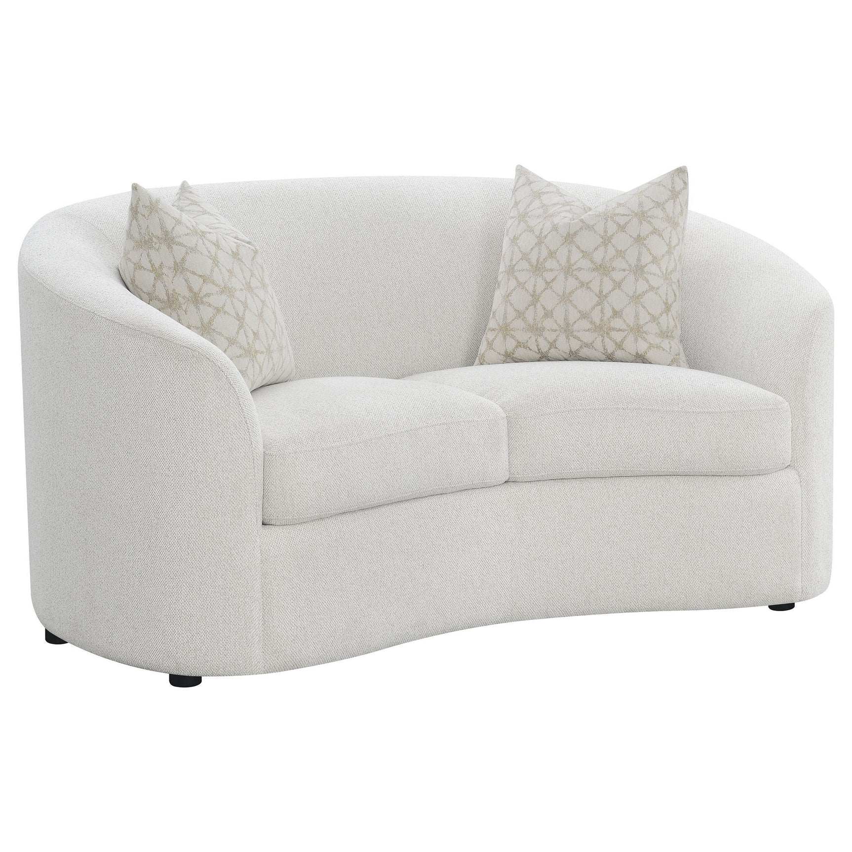 Rainn Rainn 3-piece Boucle Upholstered Sloped Arm Sofa Set Latte 509171-S3 - Ella Furniture