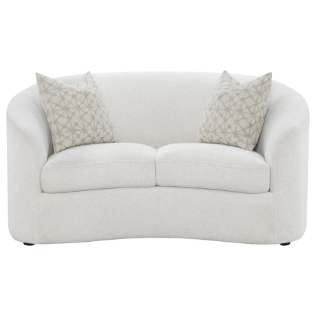Rainn Rainn 3-piece Boucle Upholstered Sloped Arm Sofa Set Latte 509171-S3 - Ella Furniture