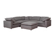 Raleigh 6-piece Boucle Upholstered Modular Sectional Grey 551754-SET - Ella Furniture