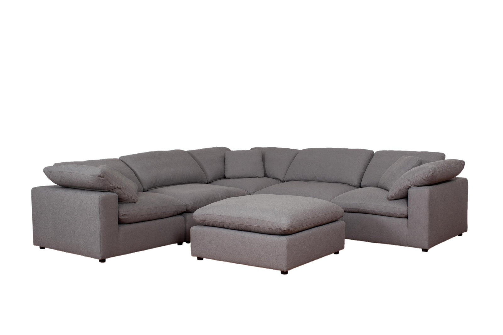 Raleigh 6-piece Boucle Upholstered Modular Sectional Grey 551754-SET - Ella Furniture