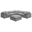 Raleigh 6-piece Boucle Upholstered Modular Sectional Grey 551754-SETA - Ella Furniture