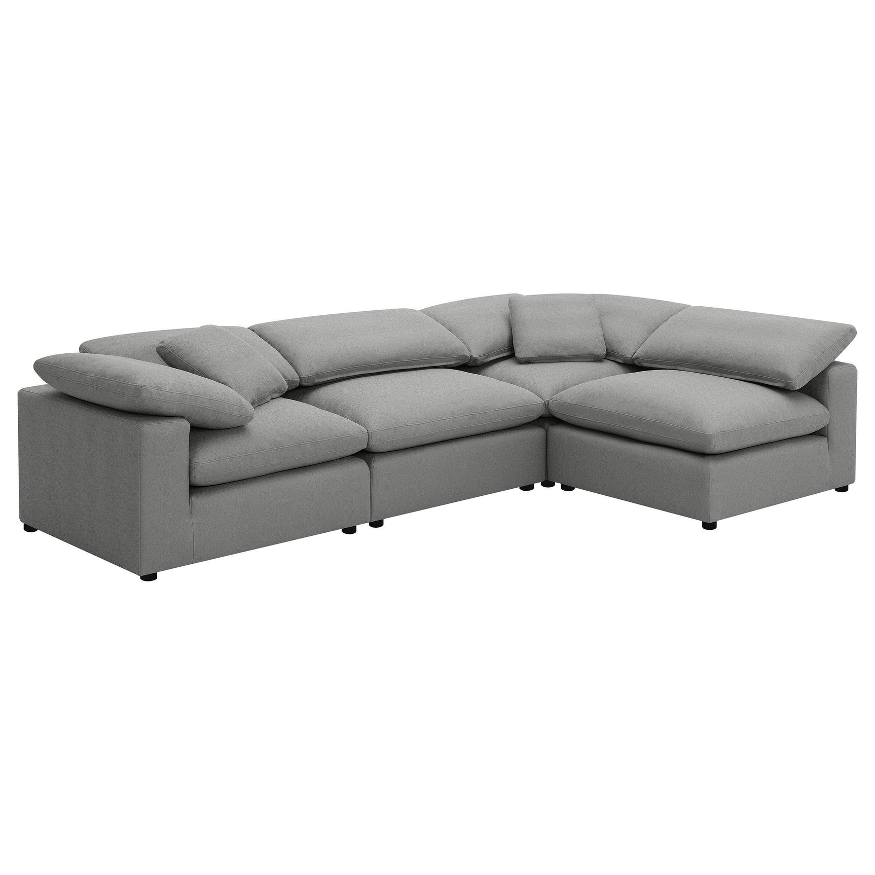 Raleigh Boucle Upholstered Armless Chair Grey 551754 - Ella Furniture