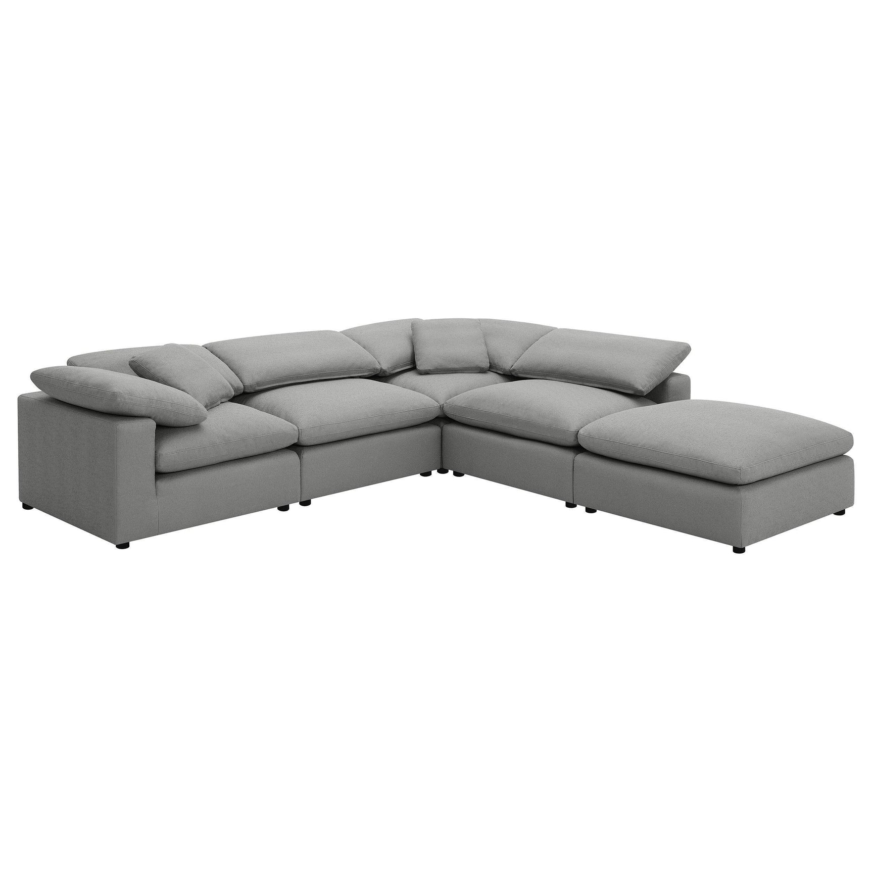 Raleigh Boucle Upholstered Armless Chair Grey 551754 - Ella Furniture