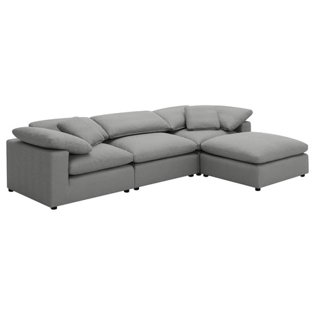 Raleigh Boucle Upholstered Armless Chair Grey 551754 - Ella Furniture