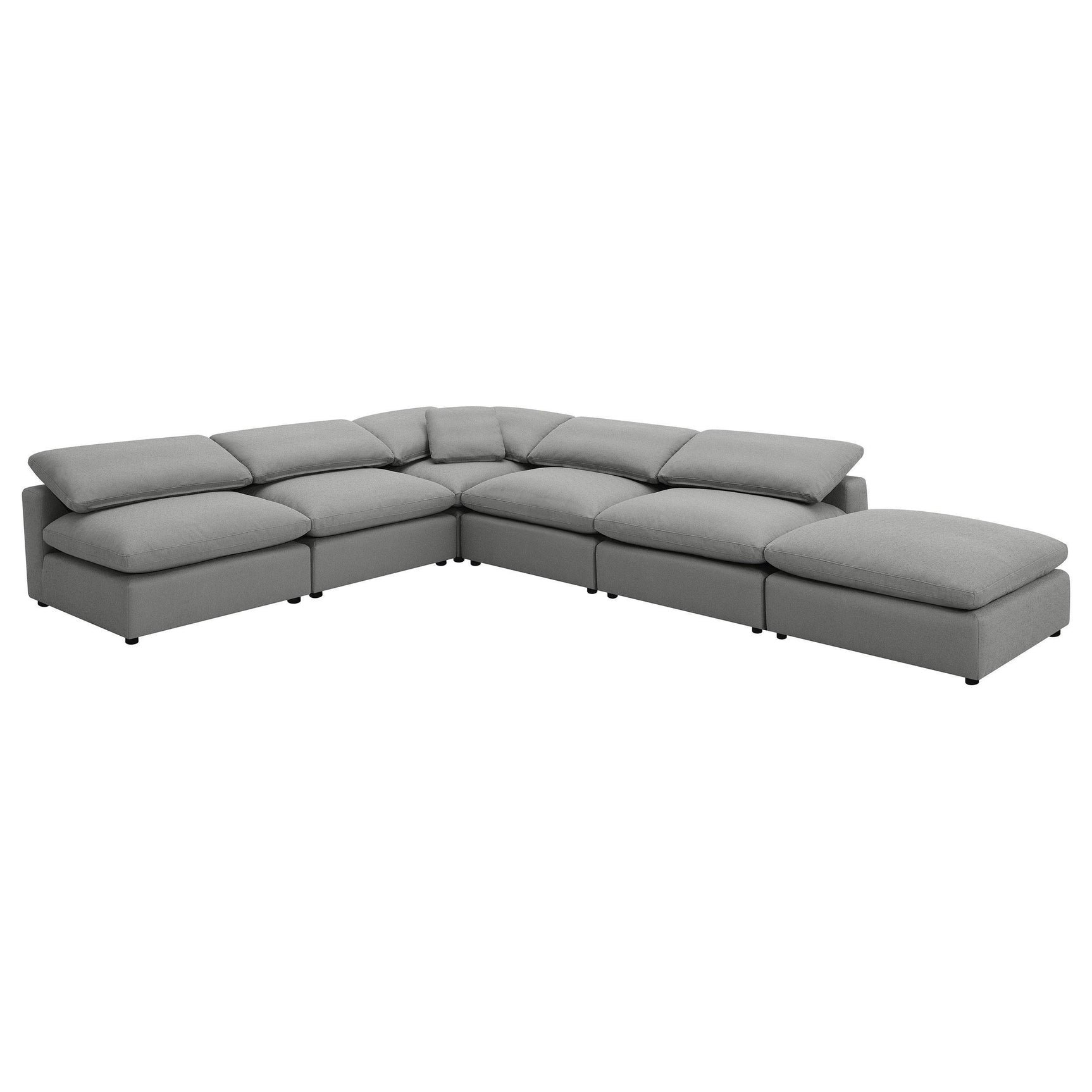 Raleigh Boucle Upholstered Armless Chair Grey 551754 - Ella Furniture