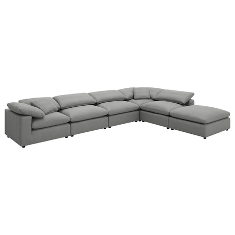 Raleigh Boucle Upholstered Armless Chair Grey 551754 - Ella Furniture
