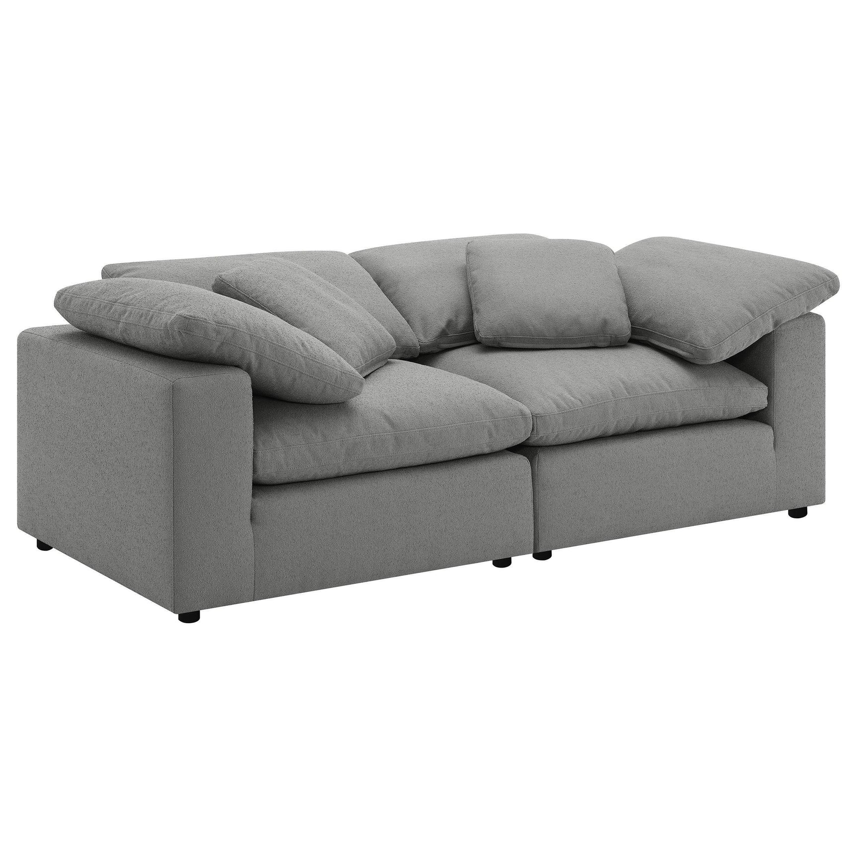 Raleigh Boucle Upholstered Armless Chair Grey 551754 - Ella Furniture