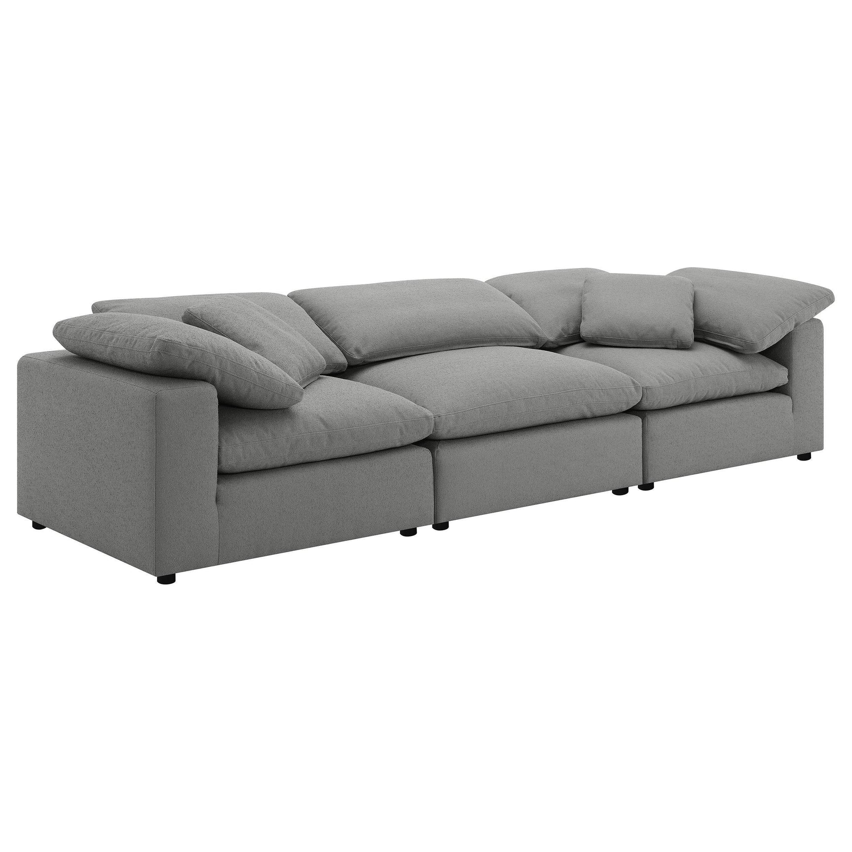Raleigh Boucle Upholstered Armless Chair Grey 551754 - Ella Furniture