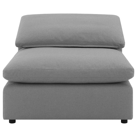 Raleigh Boucle Upholstered Armless Chair Grey 551754 - Ella Furniture