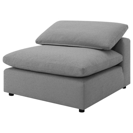 Raleigh Boucle Upholstered Armless Chair Grey 551754 - Ella Furniture