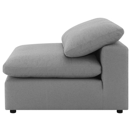 Raleigh Boucle Upholstered Armless Chair Grey 551754 - Ella Furniture