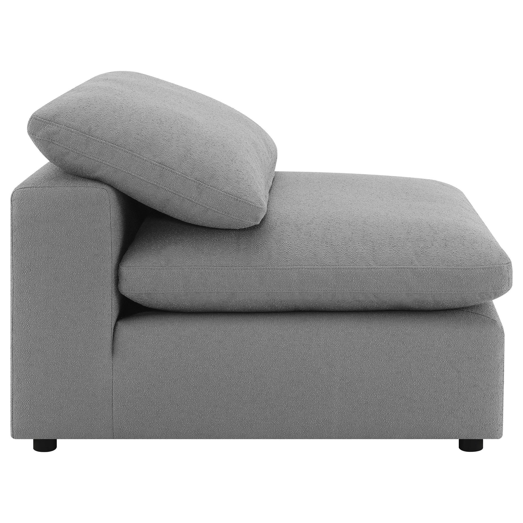 Raleigh Boucle Upholstered Armless Chair Grey 551754 - Ella Furniture