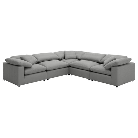 Raleigh Boucle Upholstered Armless Chair Grey 551754 - Ella Furniture