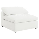 Raleigh Boucle Upholstered Armless Chair Ivory 551751 - Ella Furniture