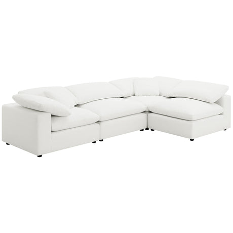 Raleigh Boucle Upholstered Armless Chair Ivory 551751 - Ella Furniture
