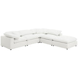 Raleigh Boucle Upholstered Armless Chair Ivory 551751 - Ella Furniture