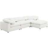 Raleigh Boucle Upholstered Armless Chair Ivory 551751 - Ella Furniture