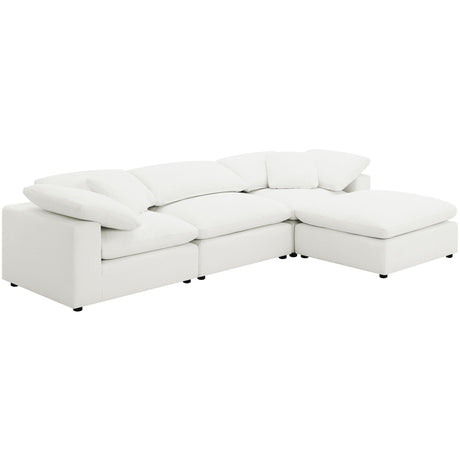 Raleigh Boucle Upholstered Armless Chair Ivory 551751 - Ella Furniture