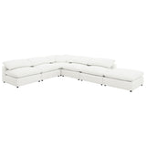 Raleigh Boucle Upholstered Armless Chair Ivory 551751 - Ella Furniture