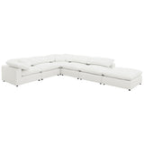 Raleigh Boucle Upholstered Armless Chair Ivory 551751 - Ella Furniture