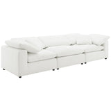 Raleigh Boucle Upholstered Armless Chair Ivory 551751 - Ella Furniture