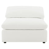 Raleigh Boucle Upholstered Armless Chair Ivory 551751 - Ella Furniture