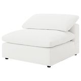 Raleigh Boucle Upholstered Armless Chair Ivory 551751 - Ella Furniture