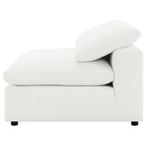 Raleigh Boucle Upholstered Armless Chair Ivory 551751 - Ella Furniture