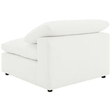 Raleigh Boucle Upholstered Armless Chair Ivory 551751 - Ella Furniture