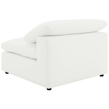 Raleigh Boucle Upholstered Armless Chair Ivory 551751 - Ella Furniture