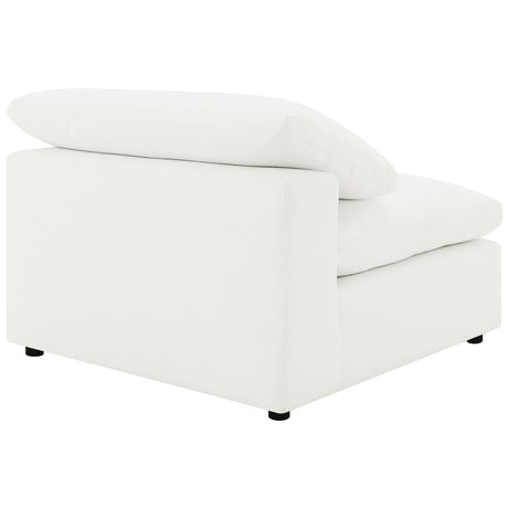 Raleigh Boucle Upholstered Armless Chair Ivory 551751 - Ella Furniture