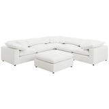 Raleigh Boucle Upholstered Armless Chair Ivory 551751 - Ella Furniture