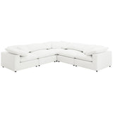 Raleigh Boucle Upholstered Armless Chair Ivory 551751 - Ella Furniture