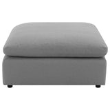 Raleigh Boucle Upholstered Ottoman Grey 551756 - Ella Furniture