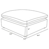 Raleigh Boucle Upholstered Ottoman Grey 551756 - Ella Furniture