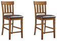 Ralene Medium Brown 2-Piece Bar Stool - Ella Furniture