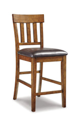Ralene Medium Brown 2-Piece Bar Stool - Ella Furniture