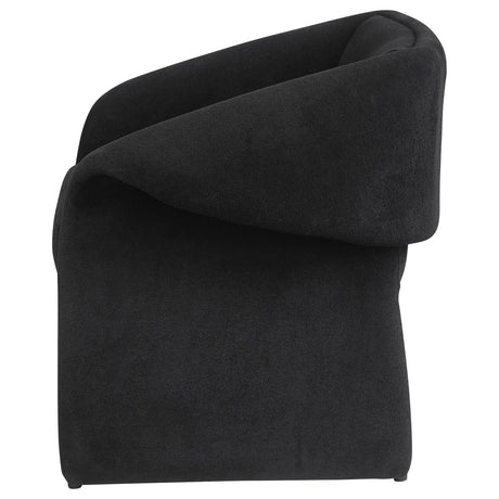 Ramsey Upholstered Sloped Arm Accent Chair Black 907524 - Ella Furniture