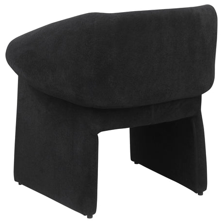 Ramsey Upholstered Sloped Arm Accent Chair Black 907524 - Ella Furniture
