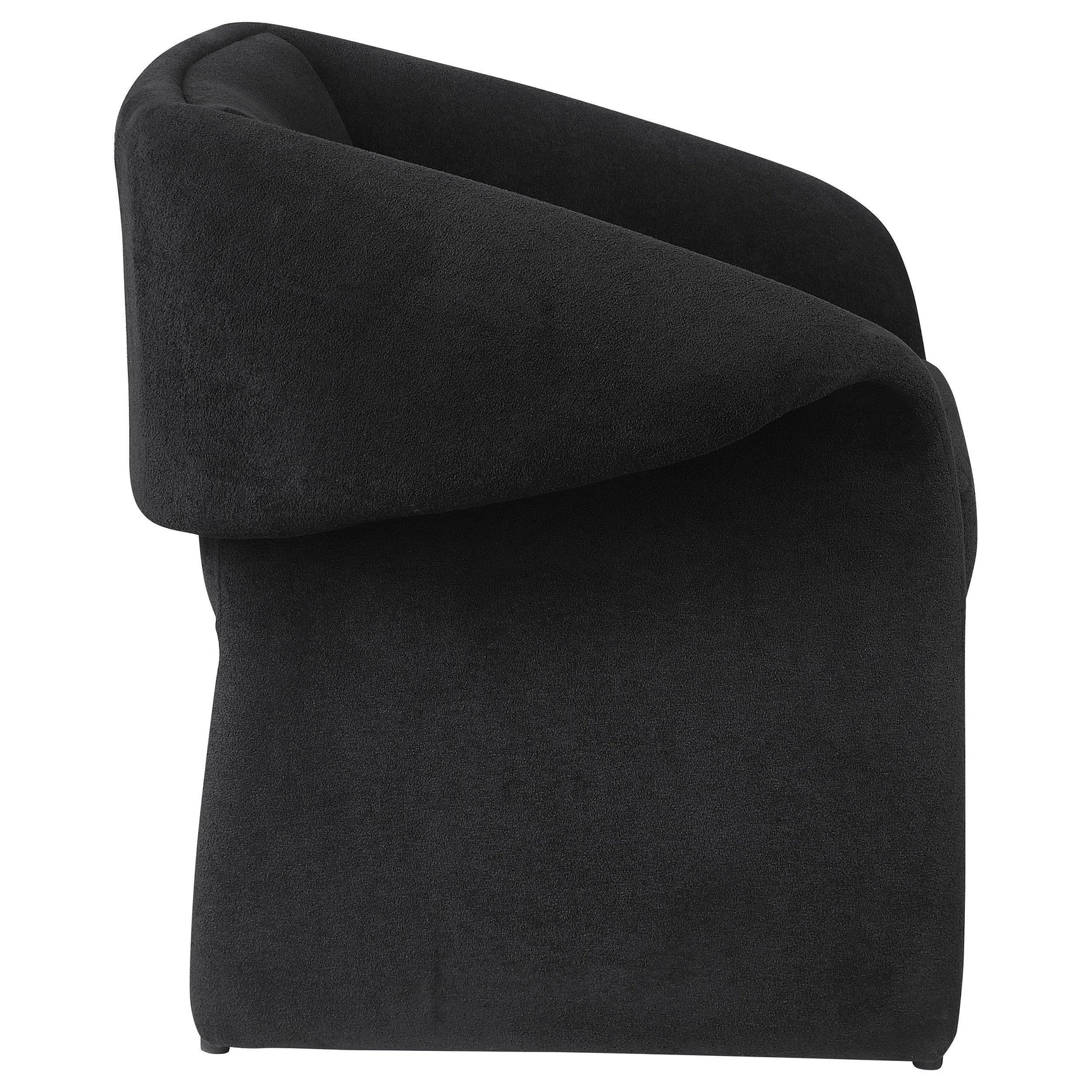 Ramsey Upholstered Sloped Arm Accent Chair Black 907524 - Ella Furniture