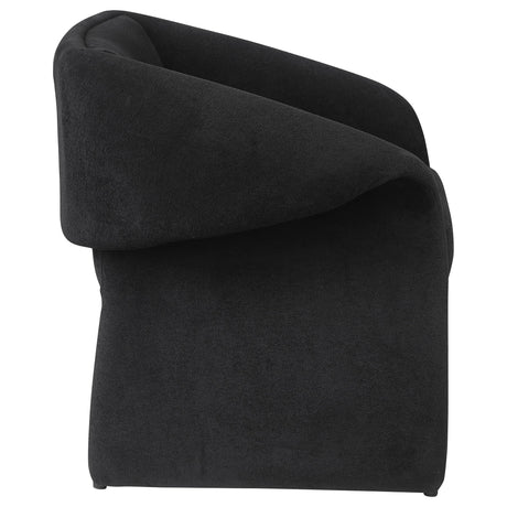 Ramsey Upholstered Sloped Arm Accent Chair Black 907524 - Ella Furniture