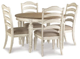 Realyn Chipped White Oval Dining Room Set - Ella Furniture