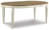 Realyn Chipped White Oval Dining Room Set - Ella Furniture
