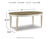 Realyn Chipped White Oval Dining Room Set - Ella Furniture