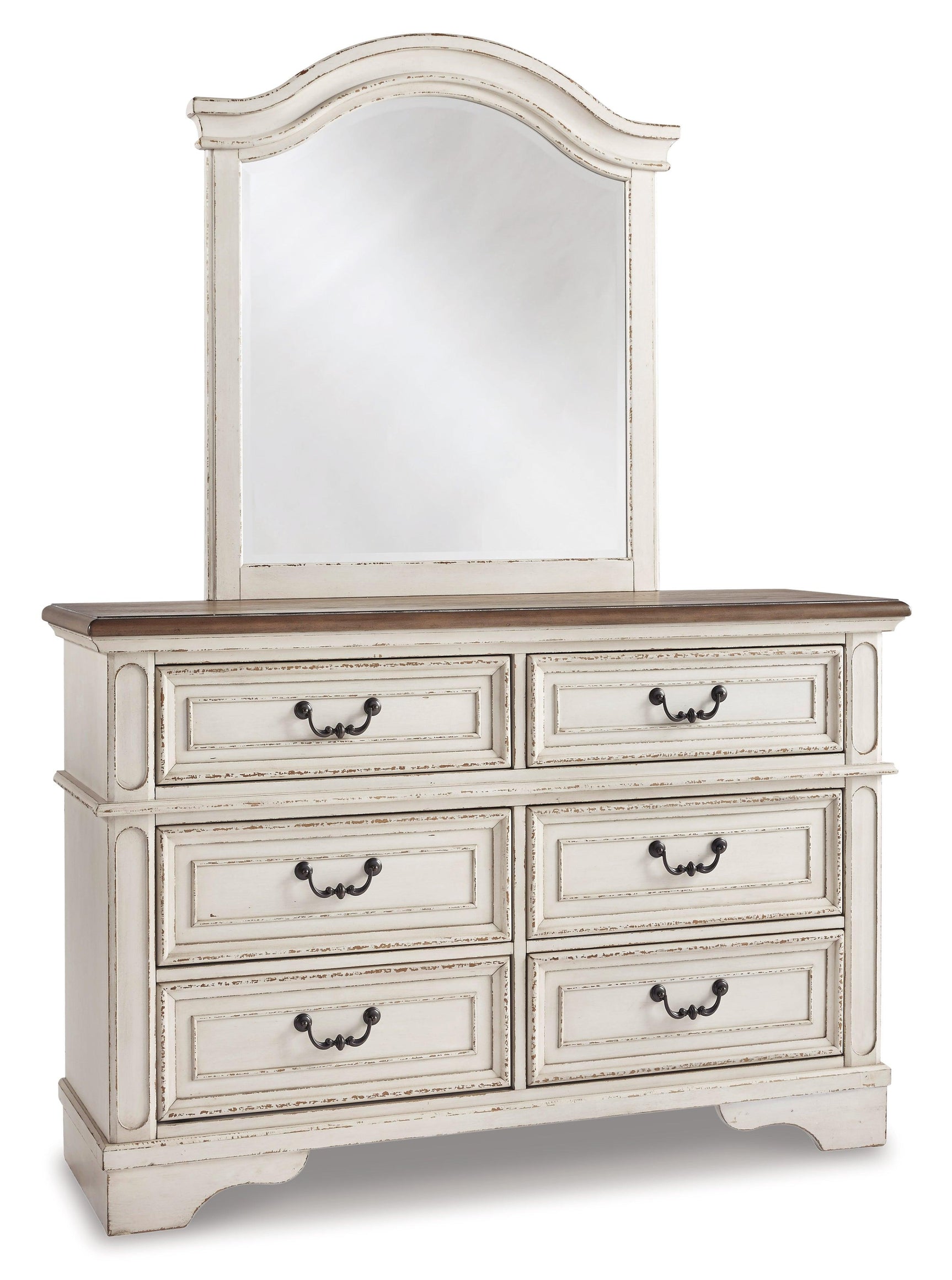 Realyn Chipped White Panel Bedroom Set - Ella Furniture