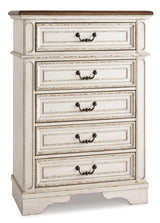 Realyn Chipped White Panel Bedroom Set - Ella Furniture